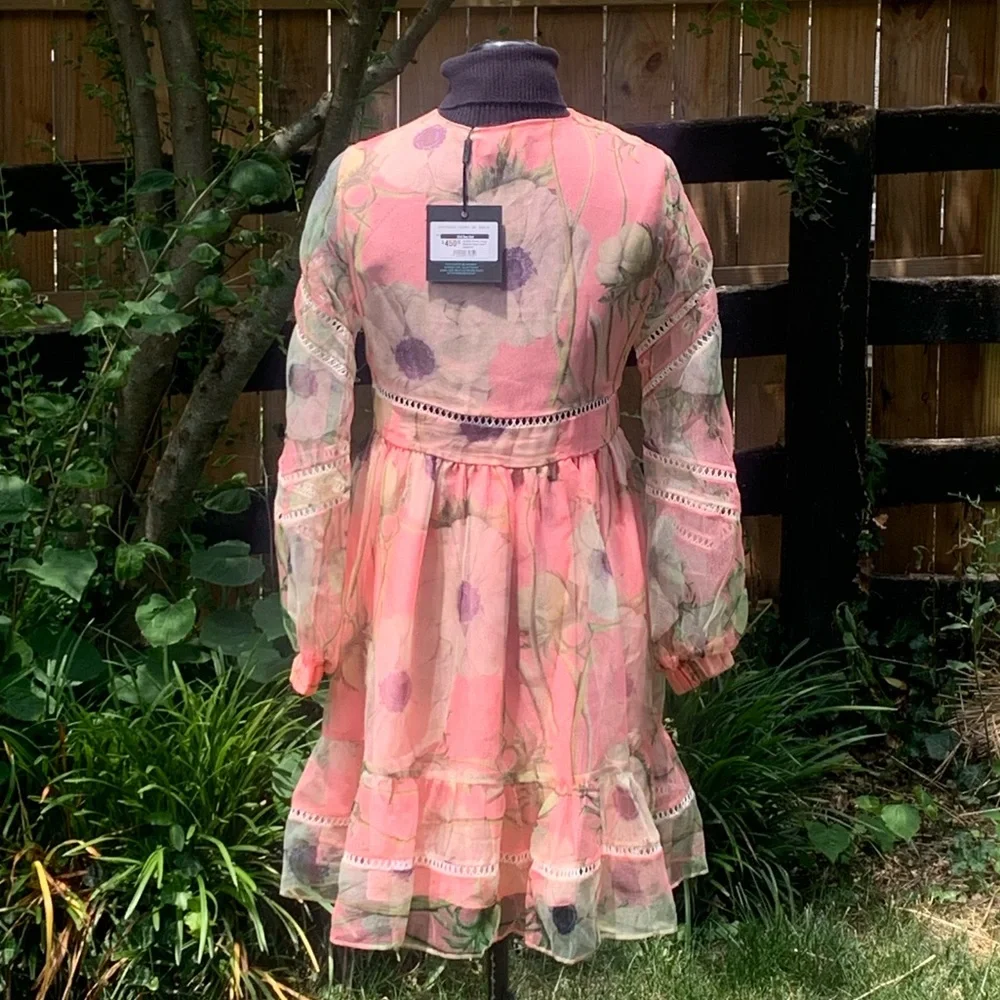 Cynthia Rowley Poppy Organza Peach Dress - Picture 9 of 15